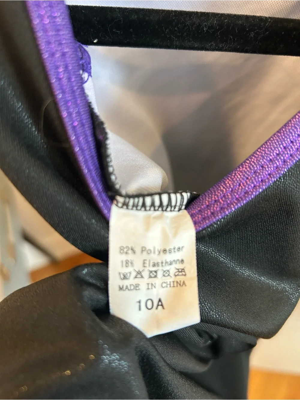 Set of 2 - Girls Purple & Aqua Gymnastics Leotards with Sequins- Size 10A